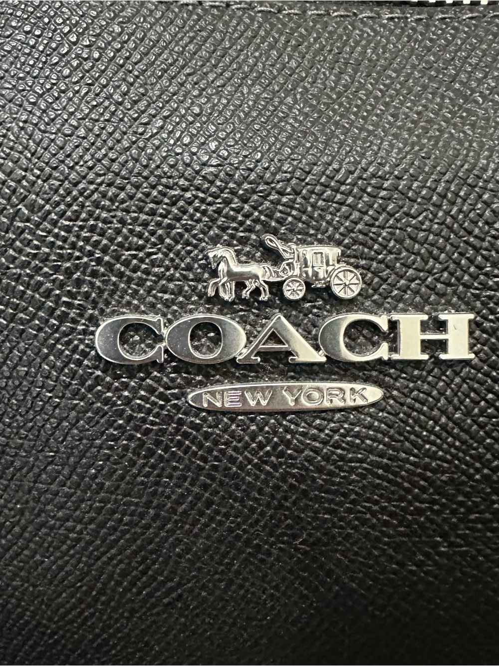 NWT Coach Gallery Tote CH285 Black Crossgrain Leather Silver - Picture 16 of 16